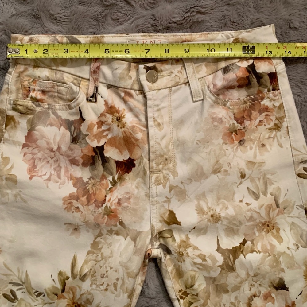 7 For All Mankind Floral Print Ankle Skinny Jeans/Pants•EUC•Sz. 2 - Picture 10 of 14
